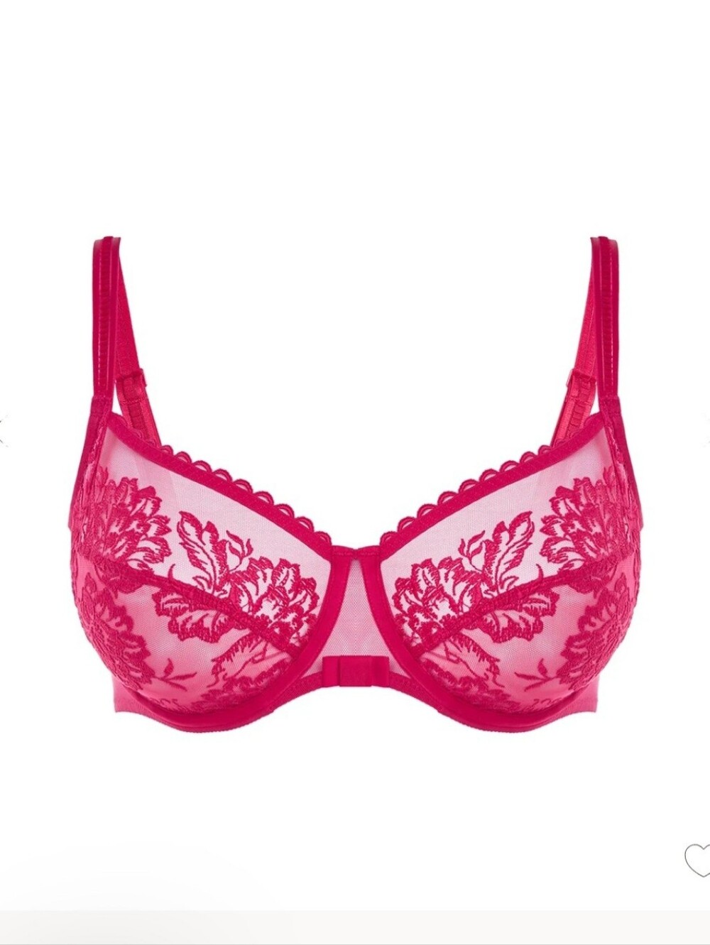 Simone Pérèle's Romance Full Cup - Sheer Floral Underwire Bra in Cranberry 36DD
